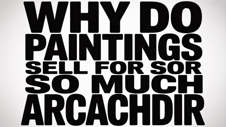 why do paintings sell for so much arcachdir