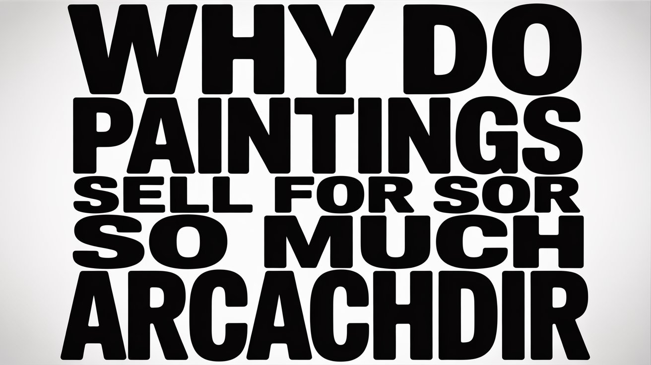 why do paintings sell for so much arcachdir